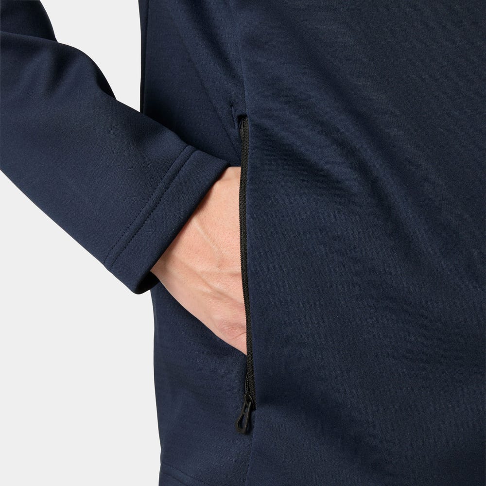 Men's Full-Zip Fleece Jacket - Orange
