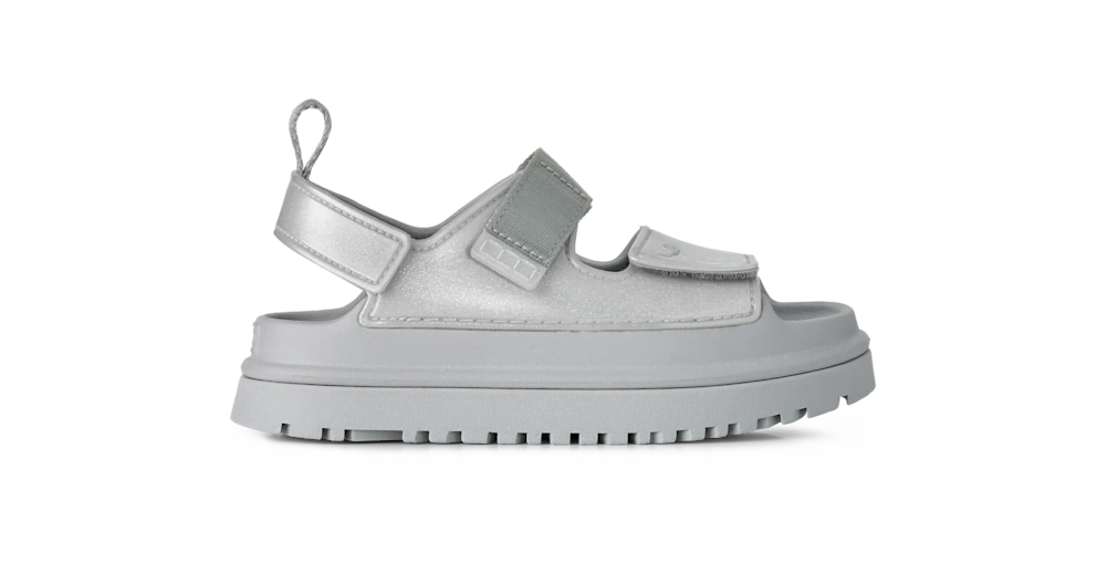Kids' Glitter Adjustable Strap Sandals - Silver