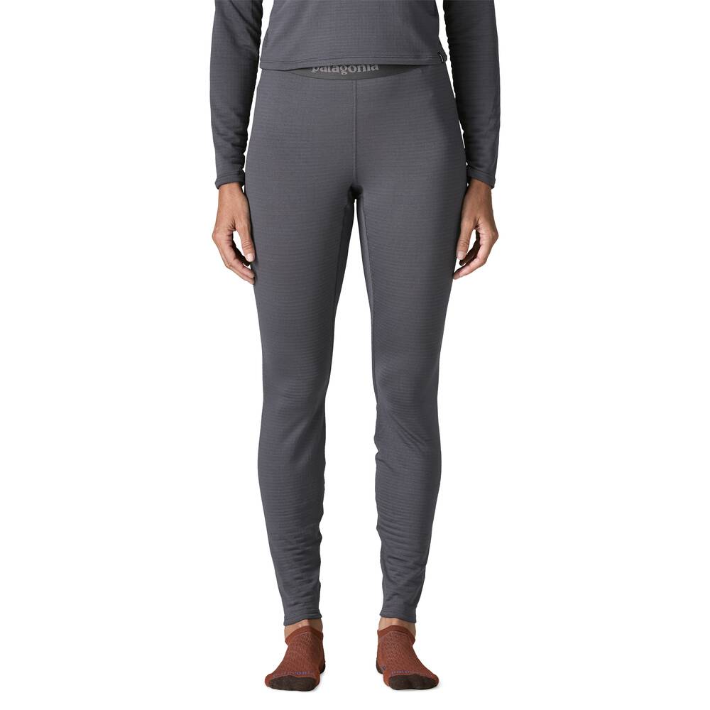Women's Grid Fleece Base Layer Bottoms - Black
