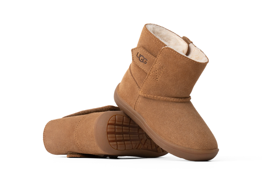 Toddler Suede Hook-And-Loop Boots - Black