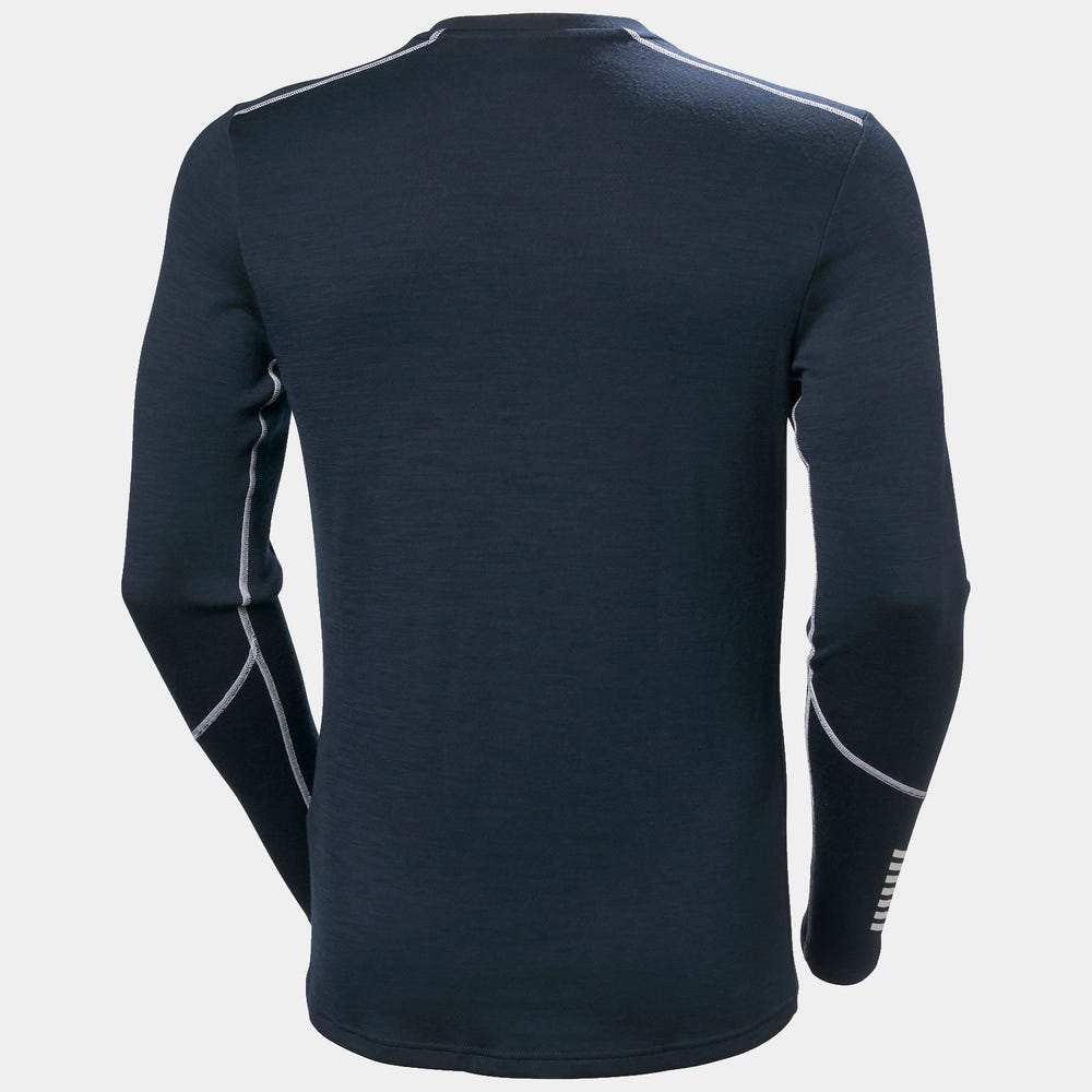 Men's Merino Wool Base Layer Top - Blue