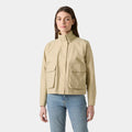 Women's Cropped Utility Rain Jacket - Cream