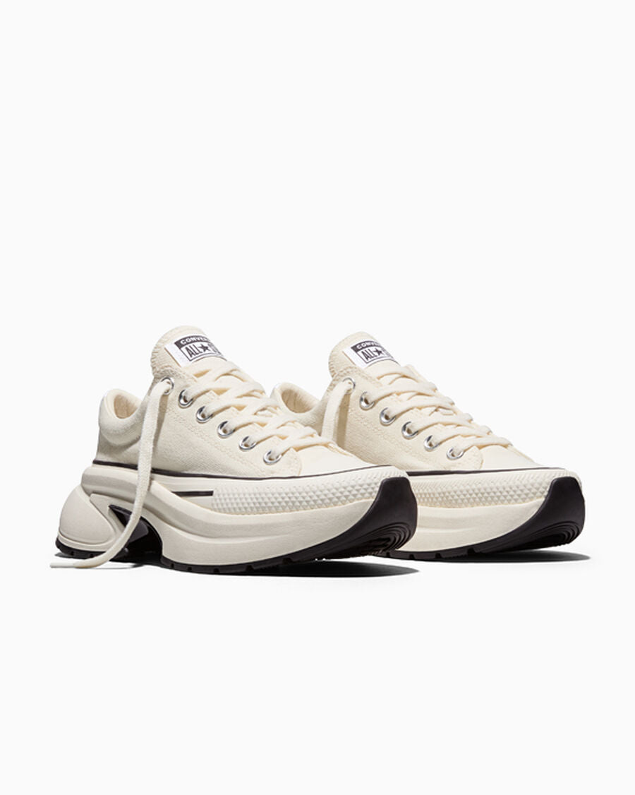 Canvas Platform Low Top Sneaker - Black - Egret/Egret/Black