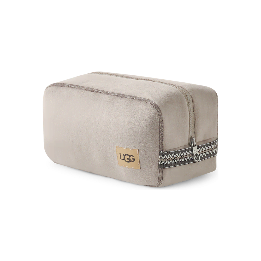 Velour Travel Blanket and Eye Mask Set - Oyster