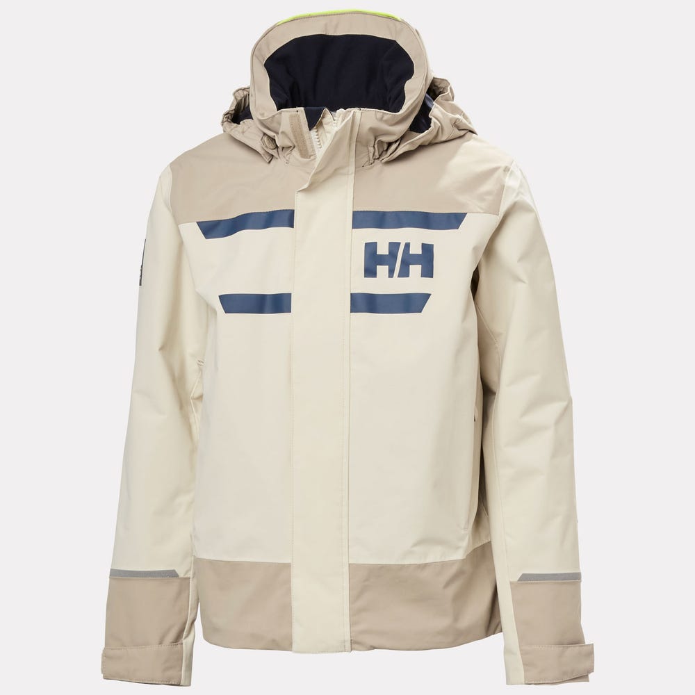 Juniors' Hooded Sailing Rain Jacket - Cream