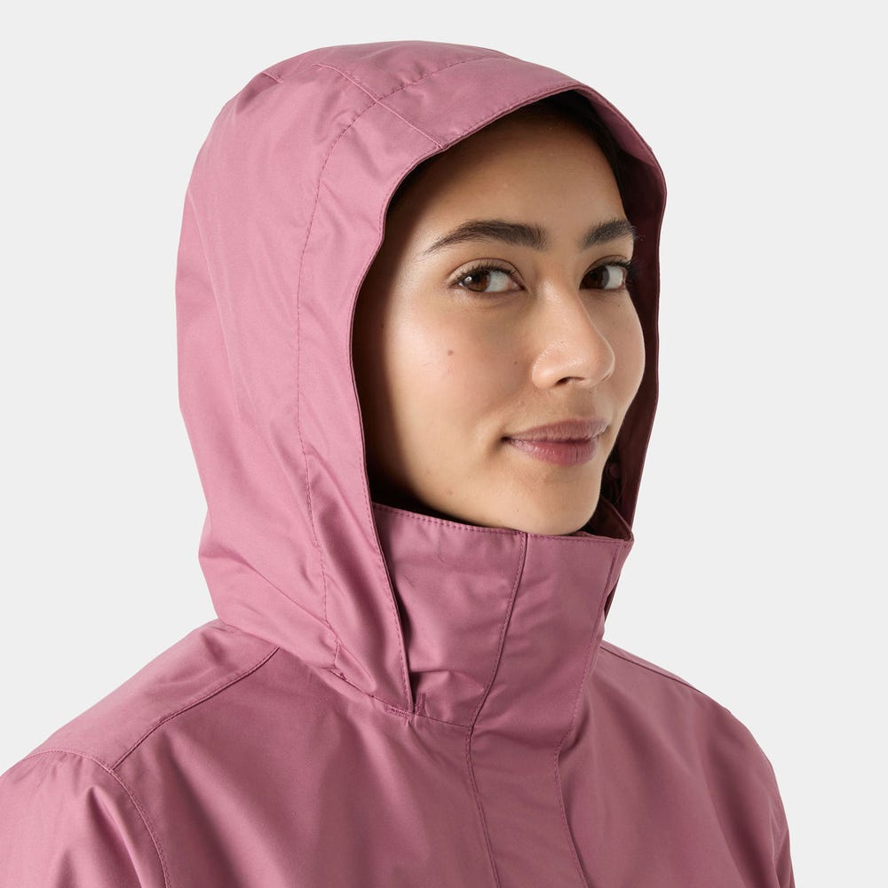 Women's Long Rain Jacket - Berry