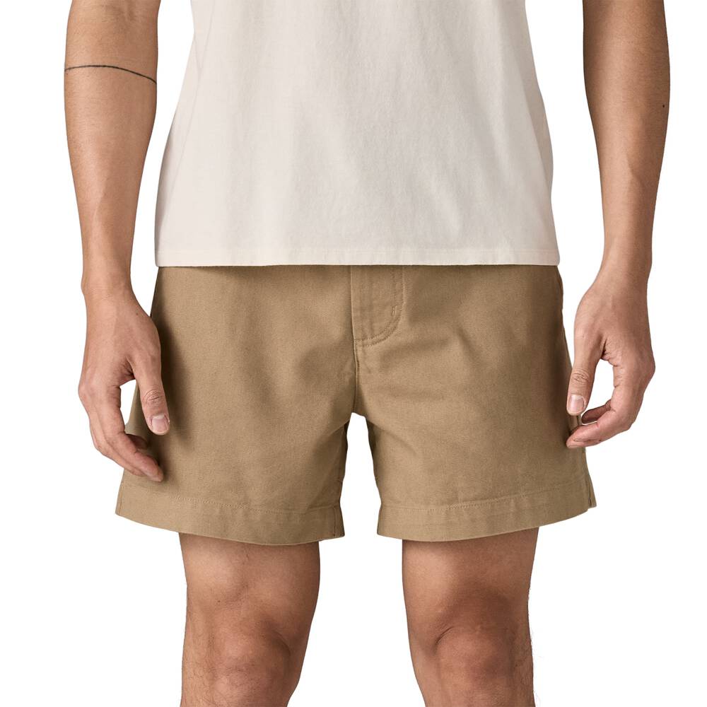 Men's Cotton Canvas Shorts, 5-Inch - Khaki