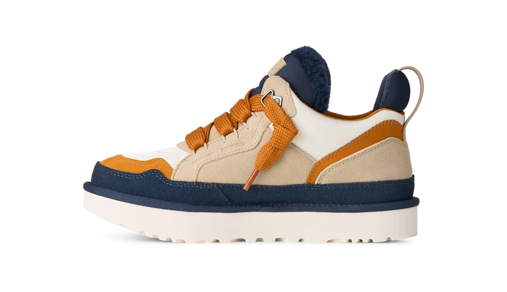 Men's Suede and Mesh Low Top Sneaker - Blue