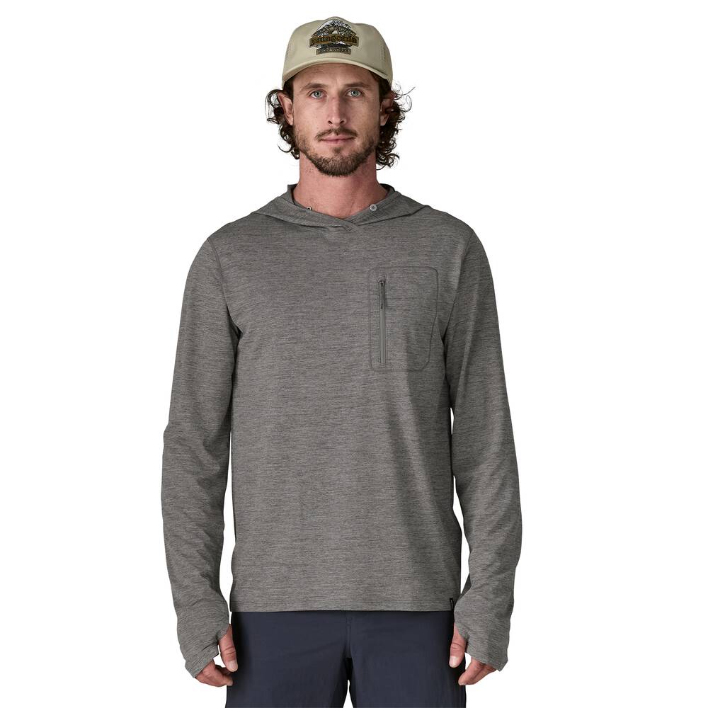 Men's UPF 40+ Sun Hooded Shirt - Aqua