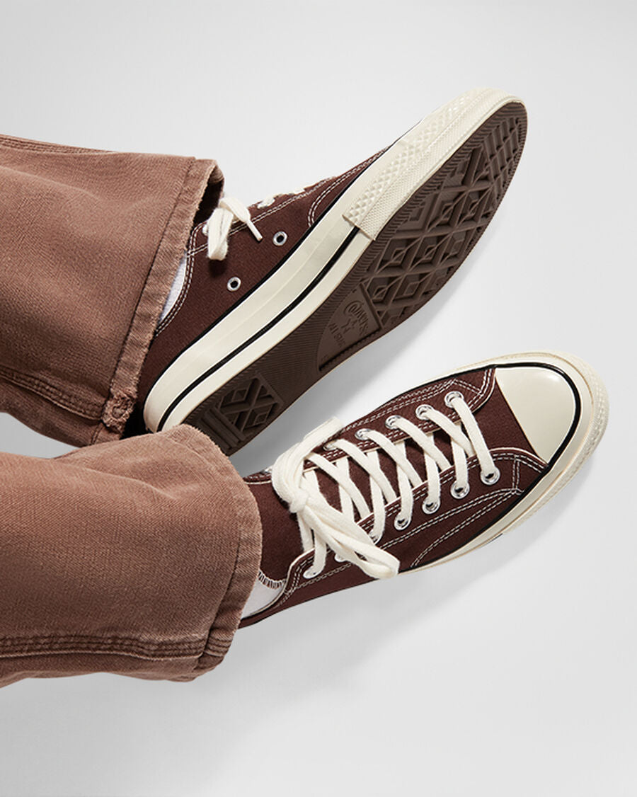 Canvas Low Top Sneakers - Brown - Dark Root Brown Brown/Egret/Black