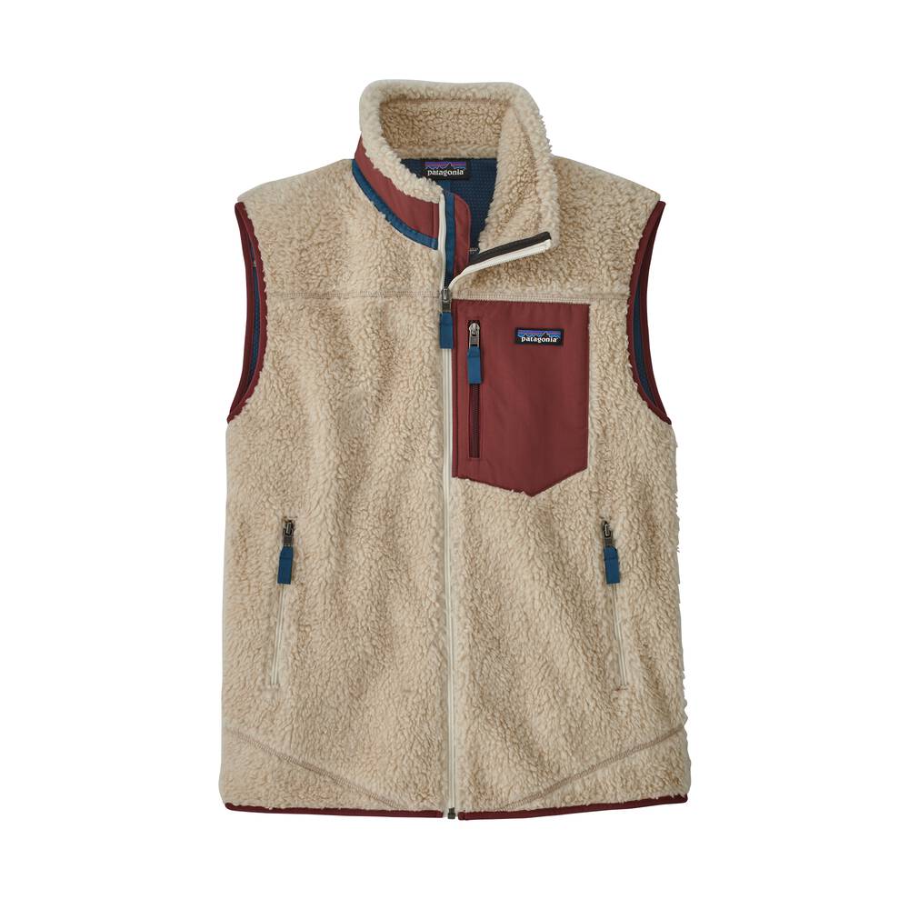 Used Men's Windproof Pile Fleece Vest - Natural