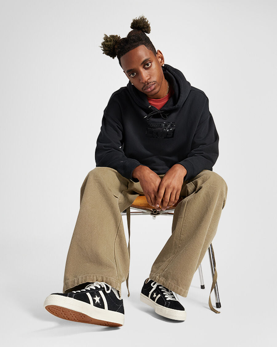 Unisex Suede Low Top Skate Shoe - Black - Black/Egret/Egret