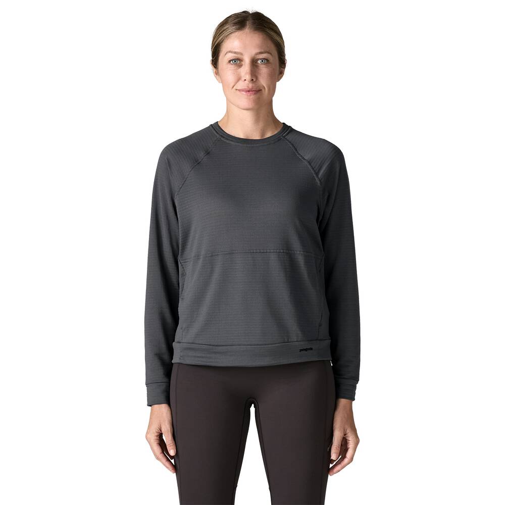 Women's Grid Fleece Crewneck Pullover - Blue