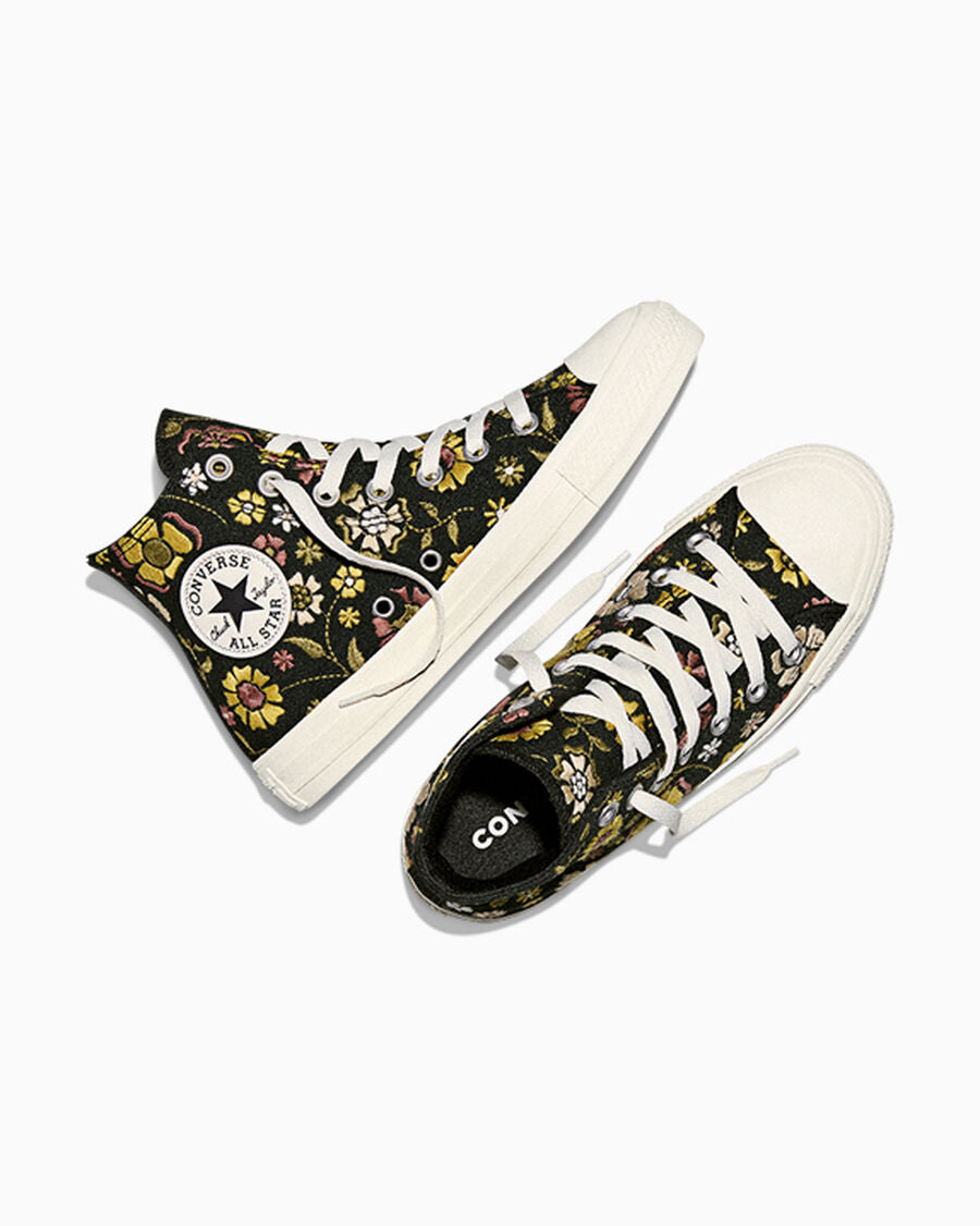 Women's Embroidered Floral High Top Sneaker