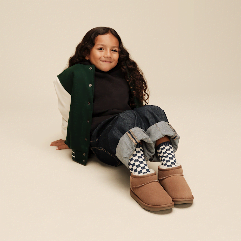 Kids' Low Shaft Sheepskin Boot - Black