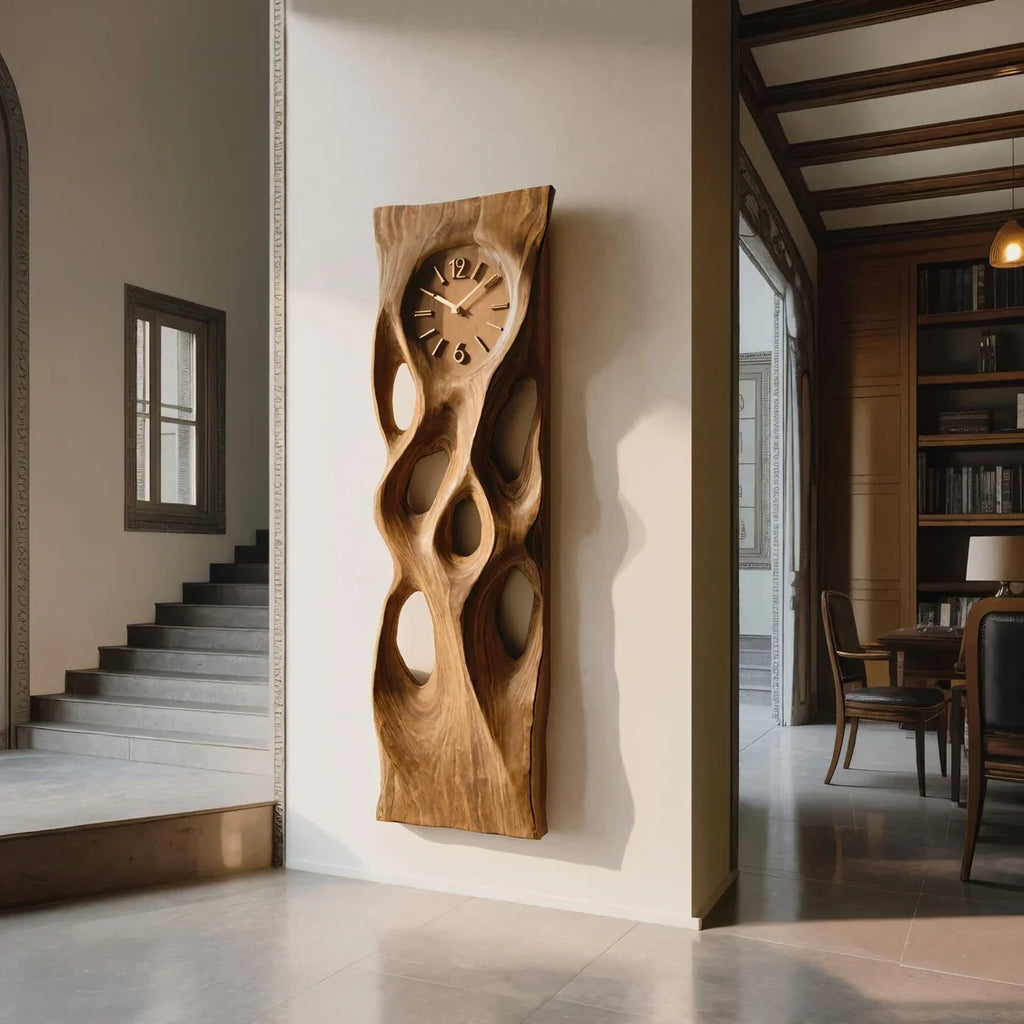 Modern Wall Clock Vertical Design For Living Room