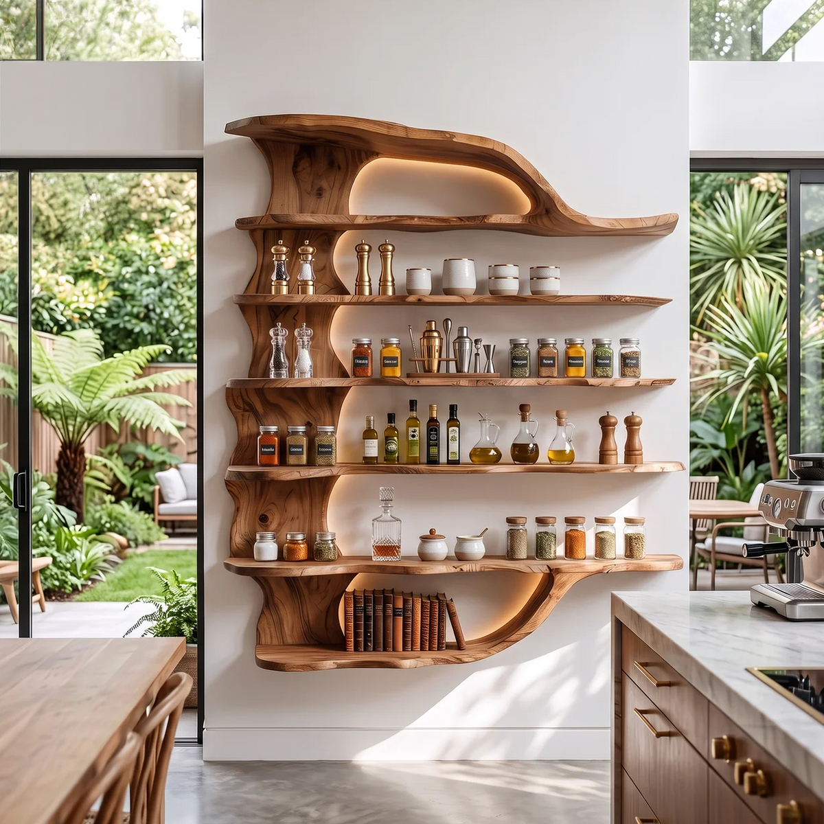 Handcrafted Wooden Spice Organizer For Modern Kitchen