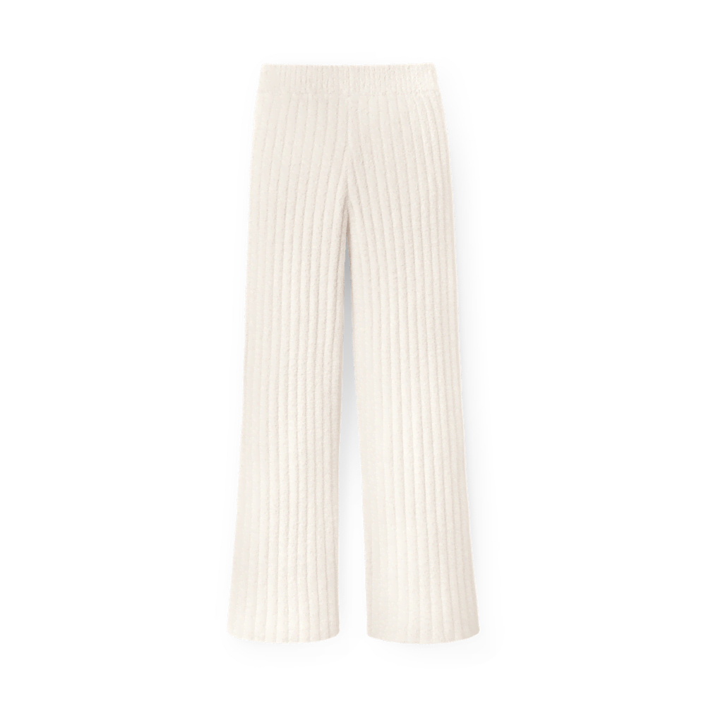 Women's High-Rise Ribbed Wide-Leg Pants