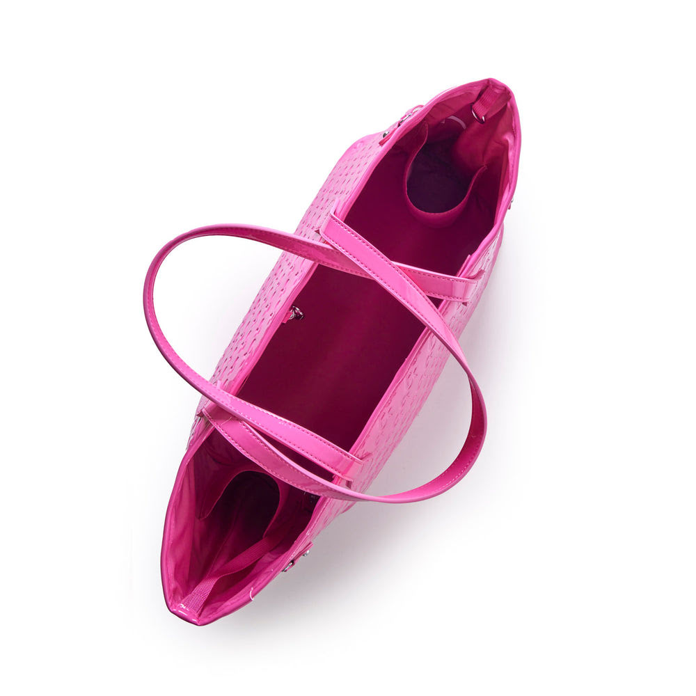 Mirrored Travel Bag Set - Hot Pink