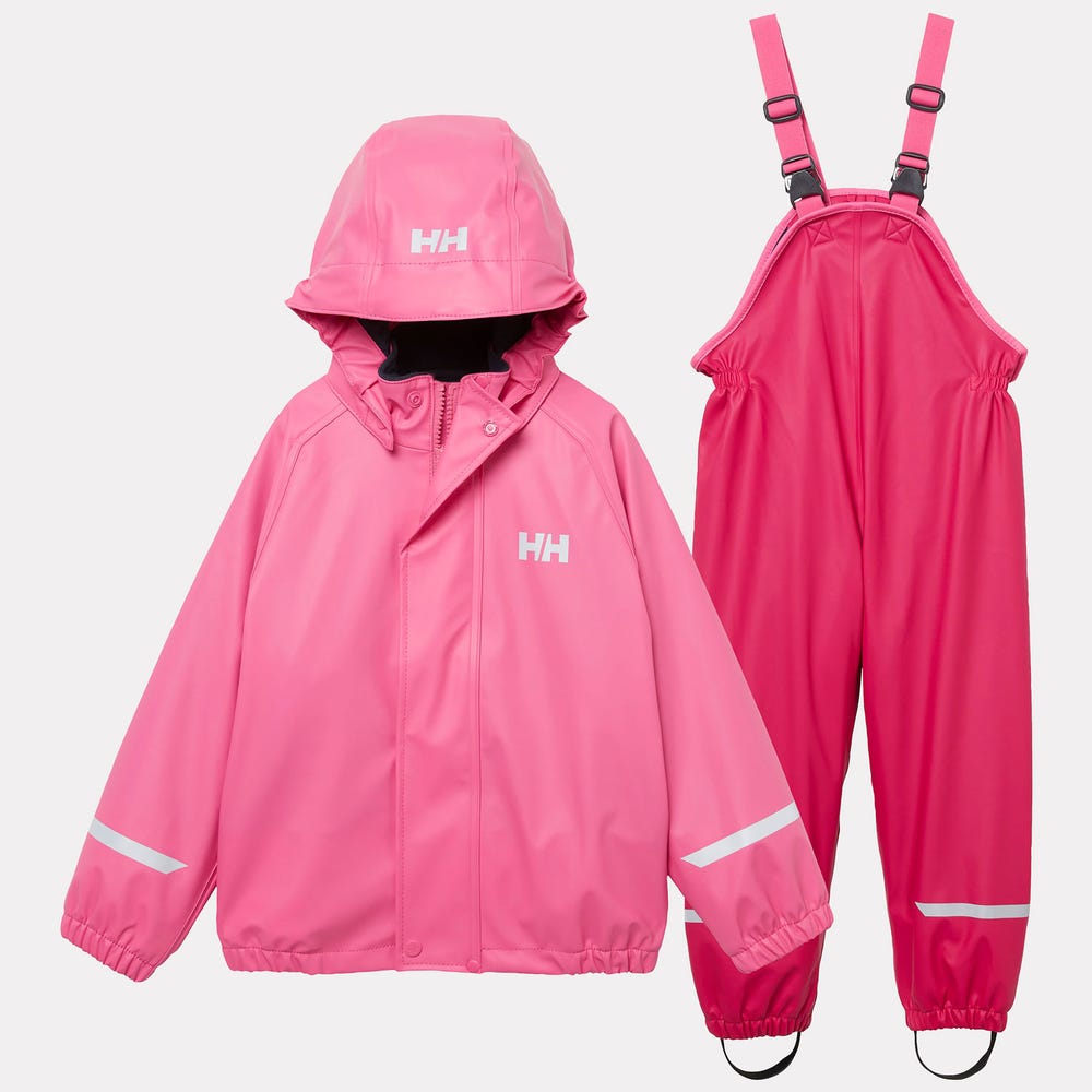 Kids' Fleece-Lined Rain Set - Cranberry