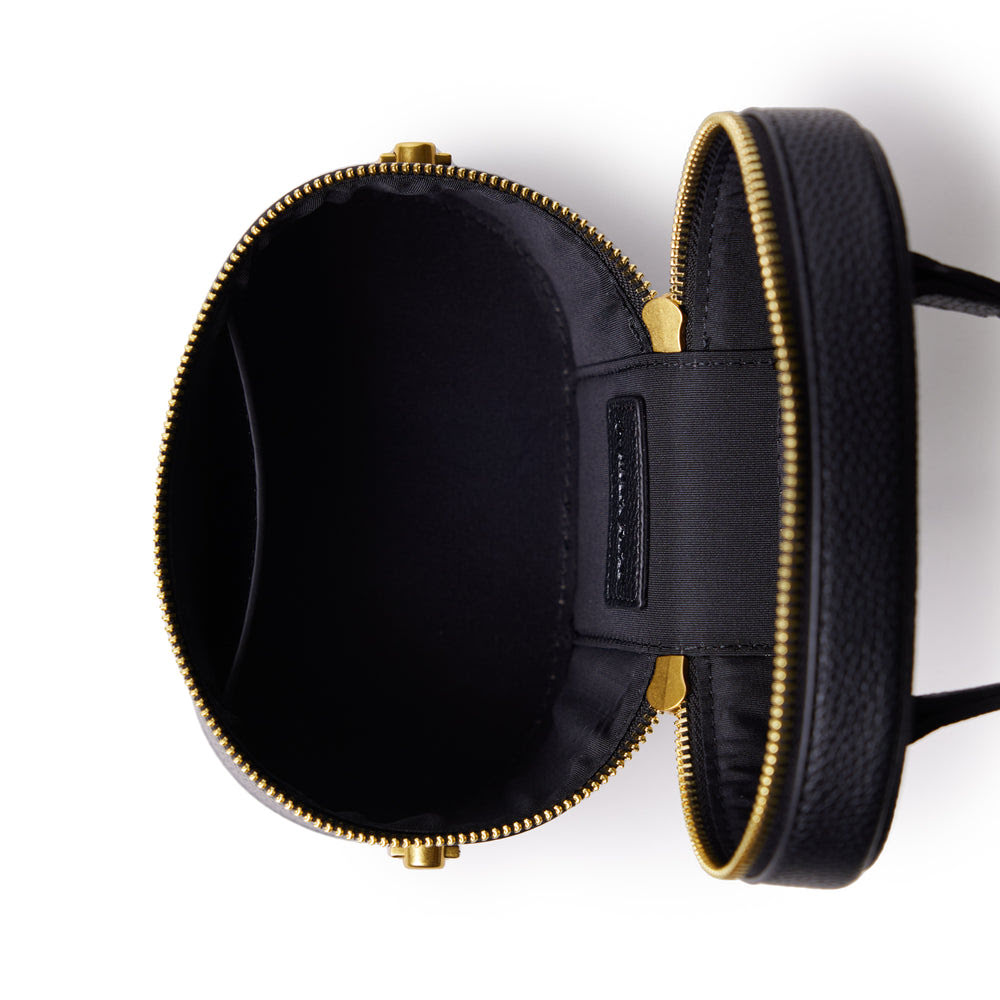 Mini Smooth Vanity Bag - Black