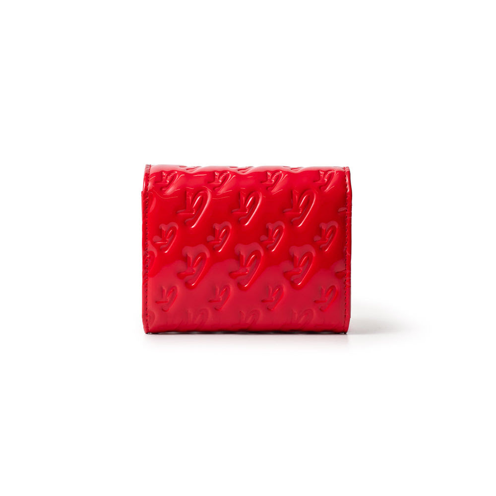 Compact Mirrored Wallet On Chain - Red