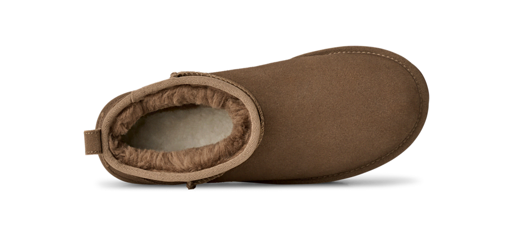 Women's Platform Ultra-Short Suede Boot - Sand