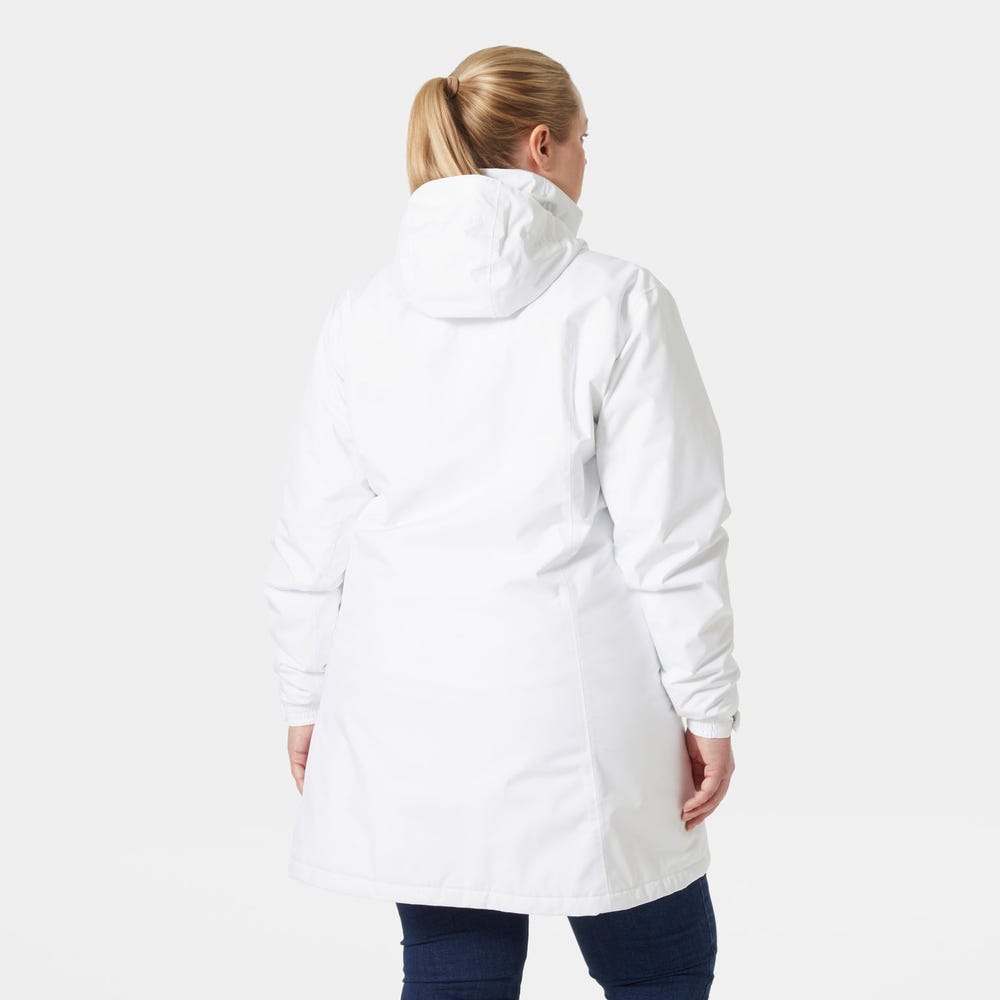 Women's Insulated Rain Coat - White