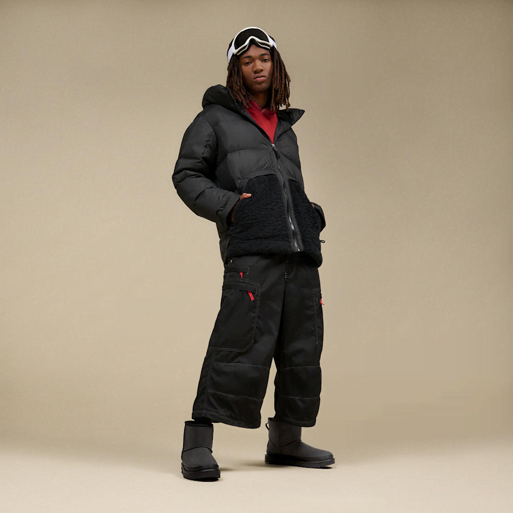Men's Water-Resistant Down Puffer Jacket - Black