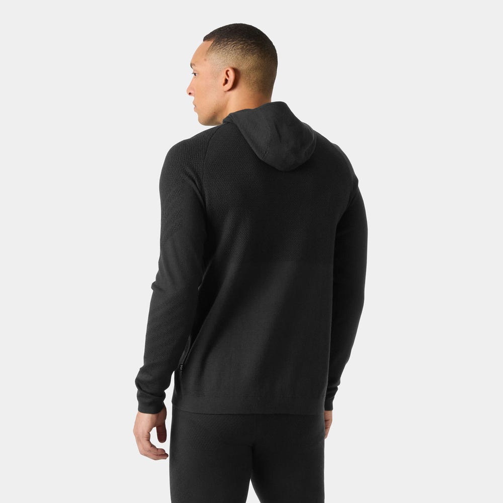 Men's Merino Wool Base Layer Hoodie - Blue