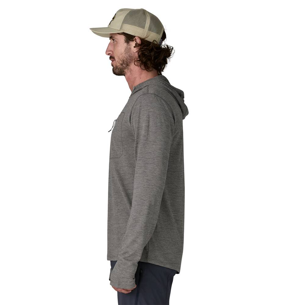 Men's UPF 40+ Sun Hooded Shirt - Aqua