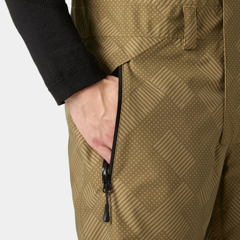 Men's Insulated Ski Bib Pants - Green