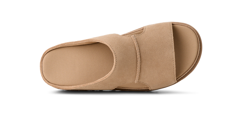Women's Suede Cutout Slide Sandal