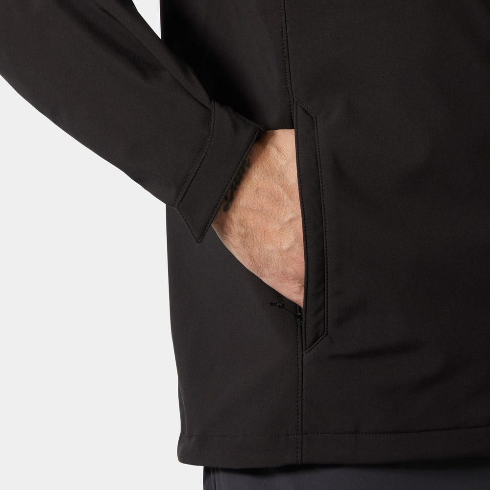 Men's Hooded Softshell Jacket - Black
