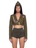 Military-Inspired Costume Set - Dark Green