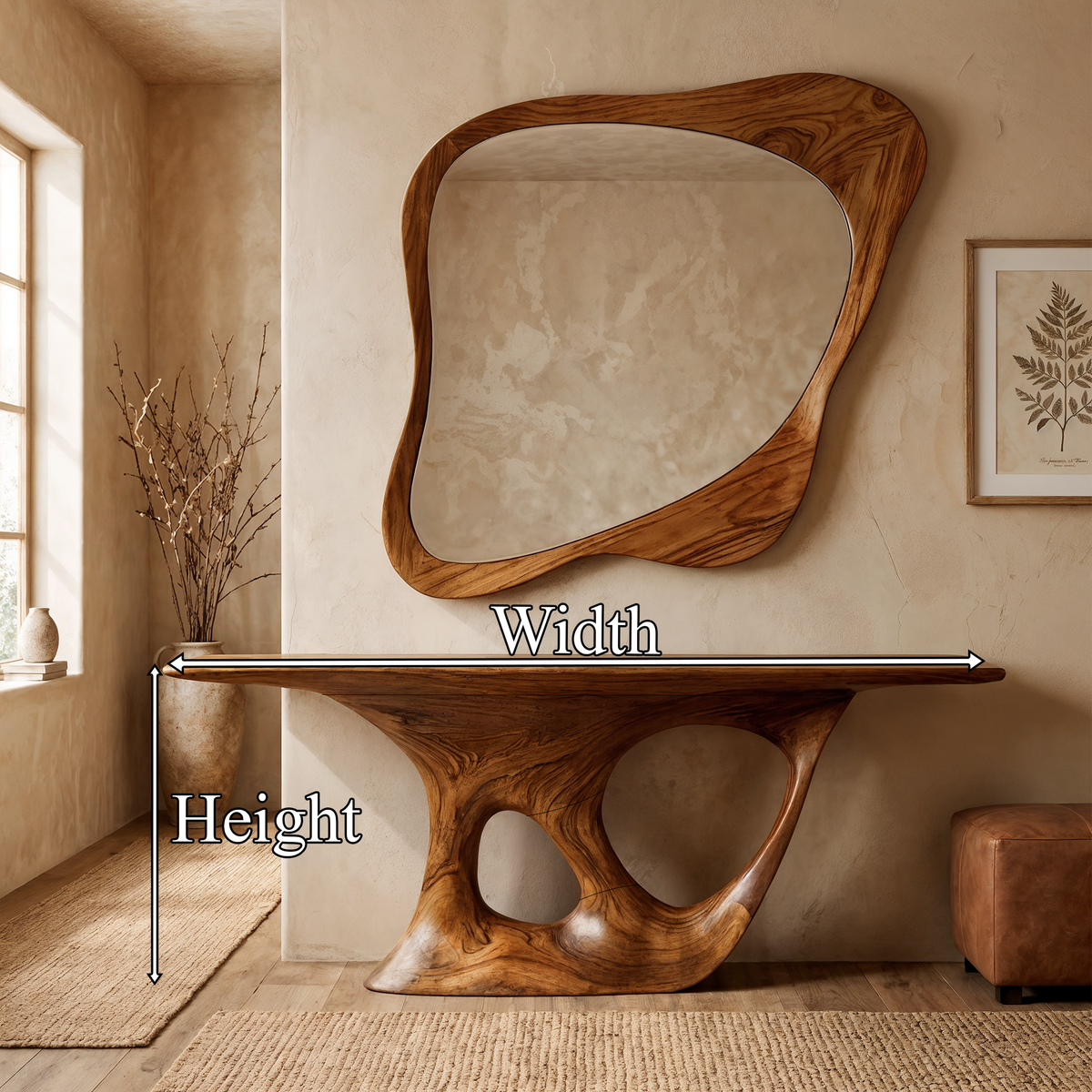 Rustic Solid Wood Console Table