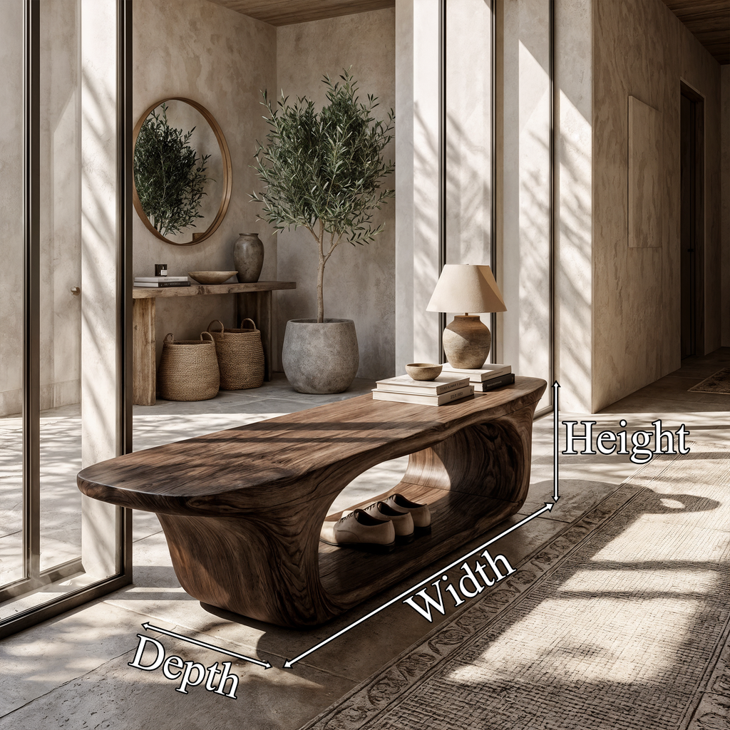 Rustic Modern Wood Shoe Rack Bench