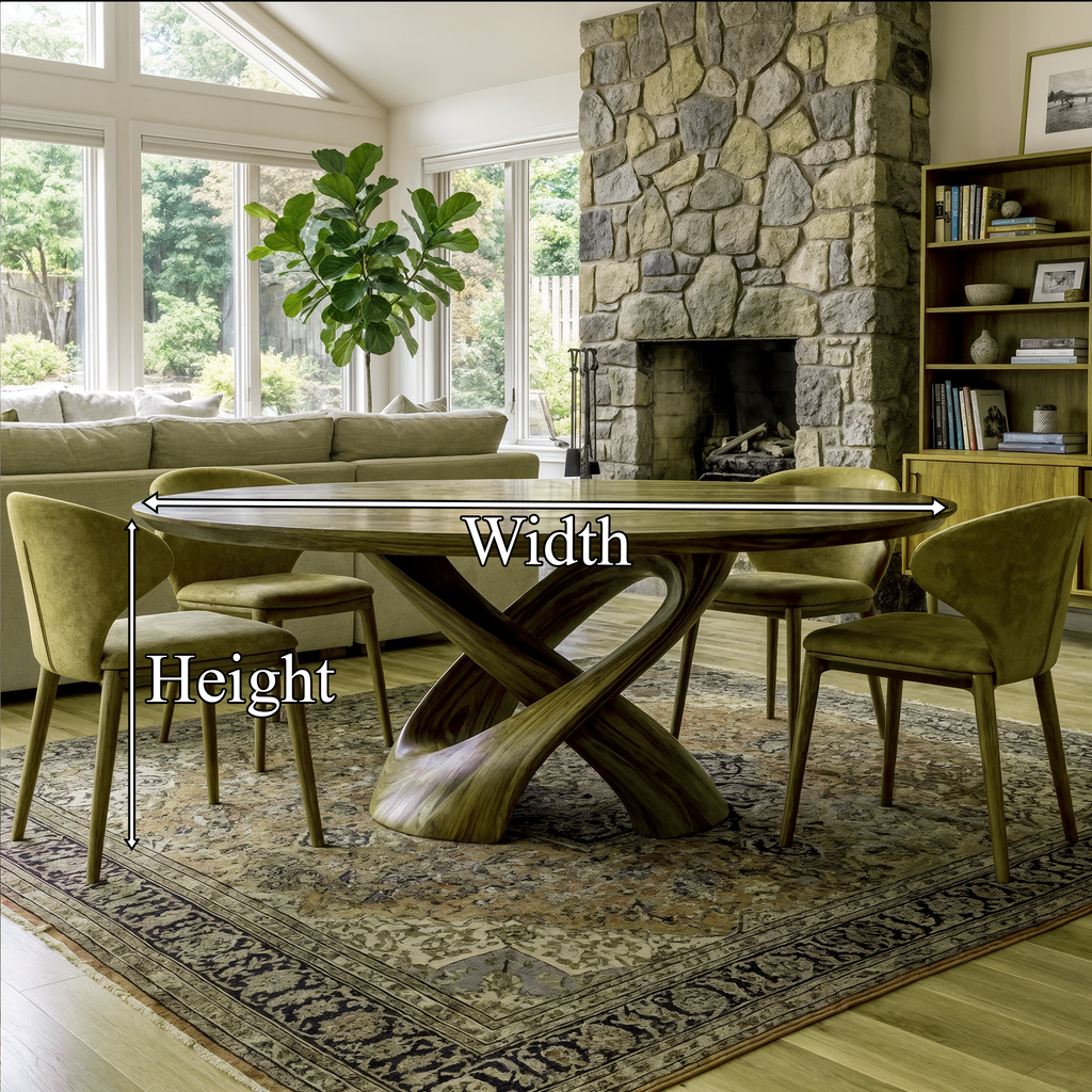 Rustic Handcrafted Live Edge Dining Table