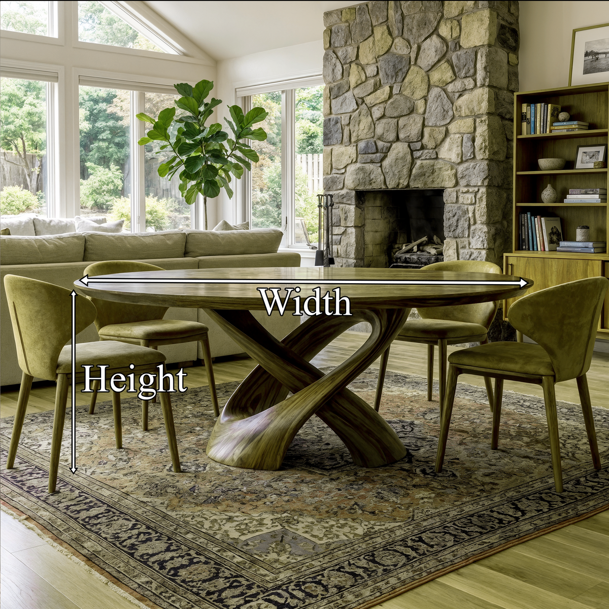 Rustic Handcrafted Live Edge Dining Table