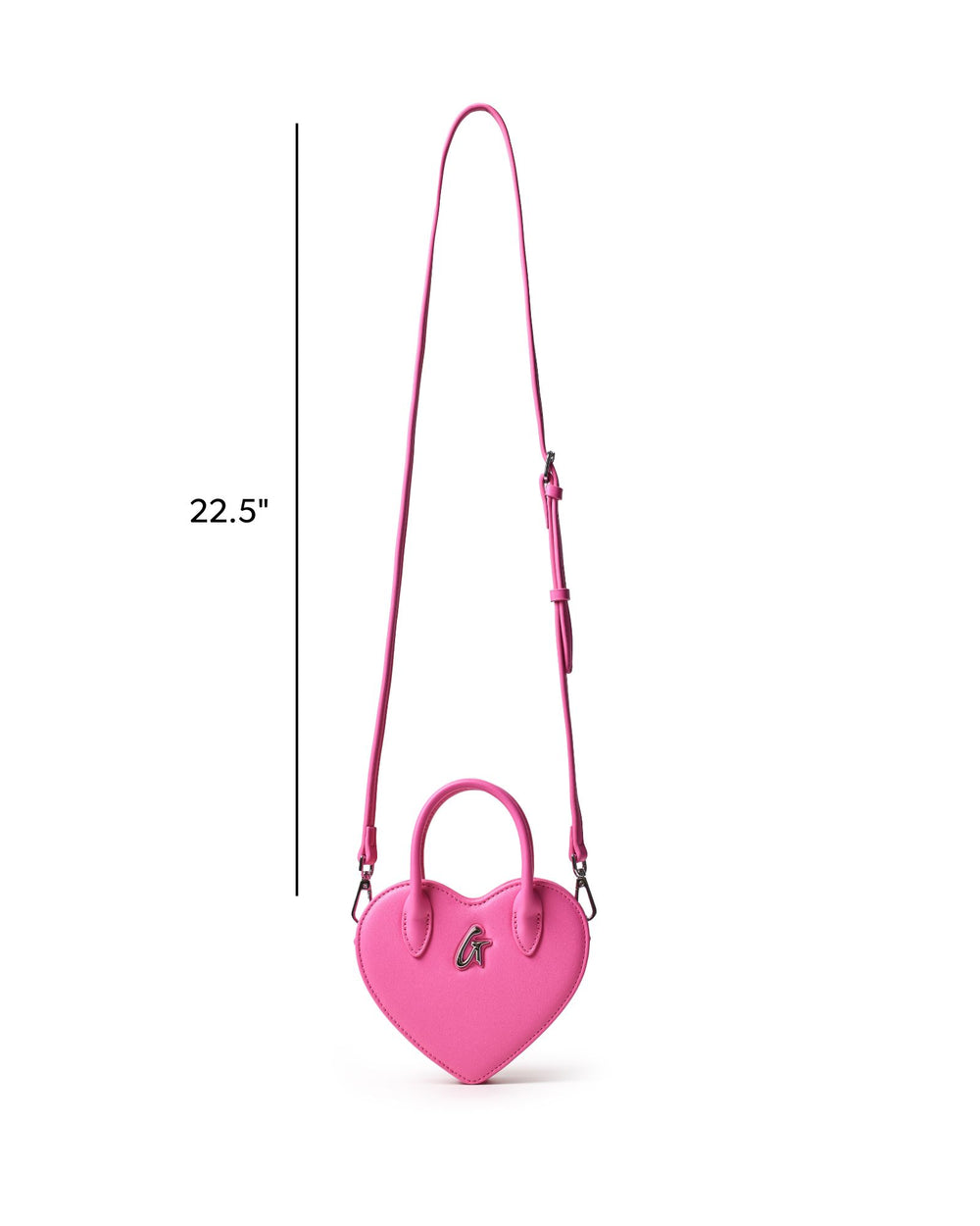 Mini Heart-Shaped Crossbody Bag - Pink
