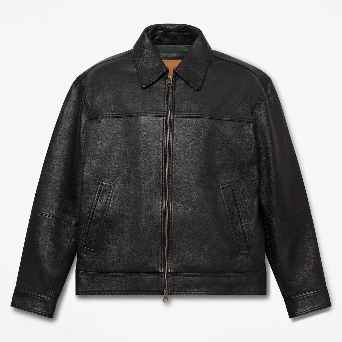 Men's Leather Bomber Jacket