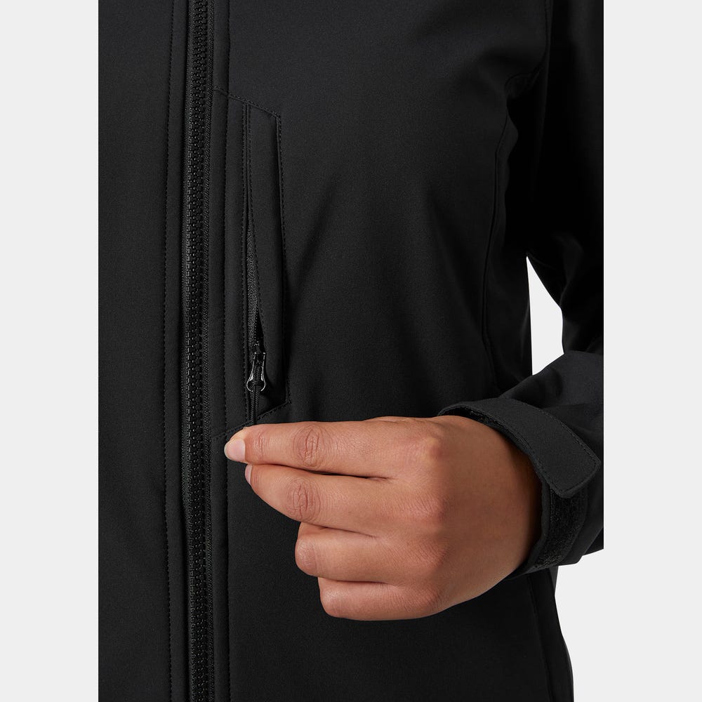Women's Hooded Softshell Jacket - Black