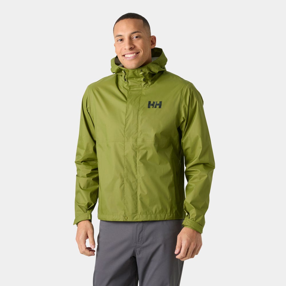 Men's Packable Waterproof Shell Jacket - Green