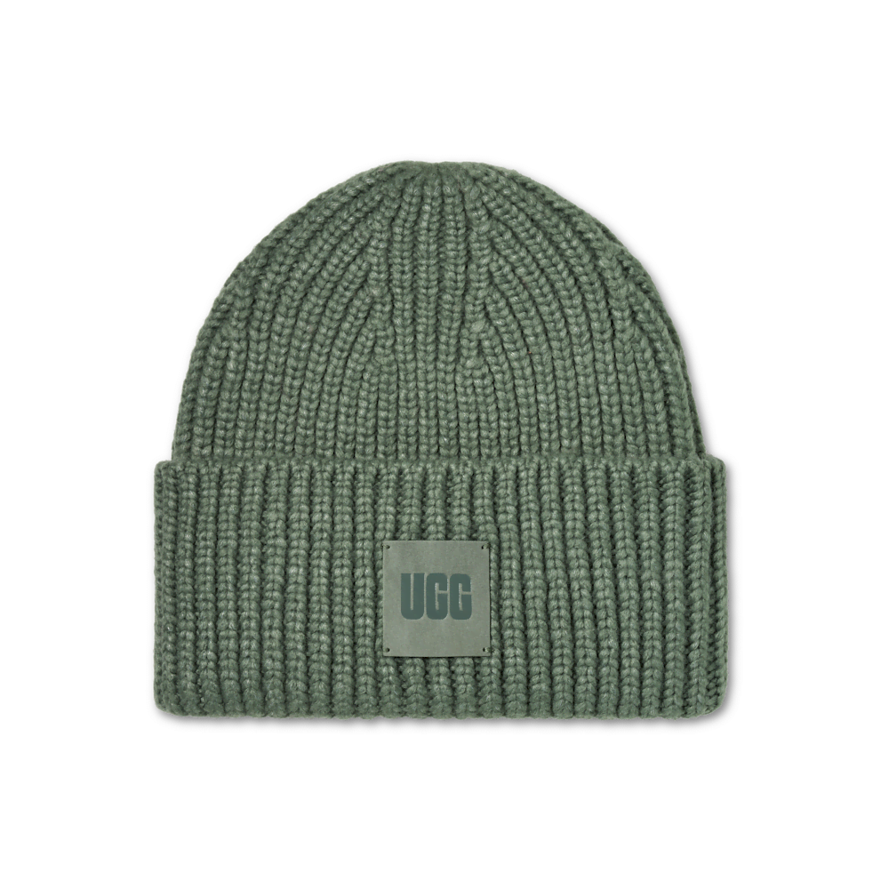 Men's Chunky Rib Knit Beanie - Green
