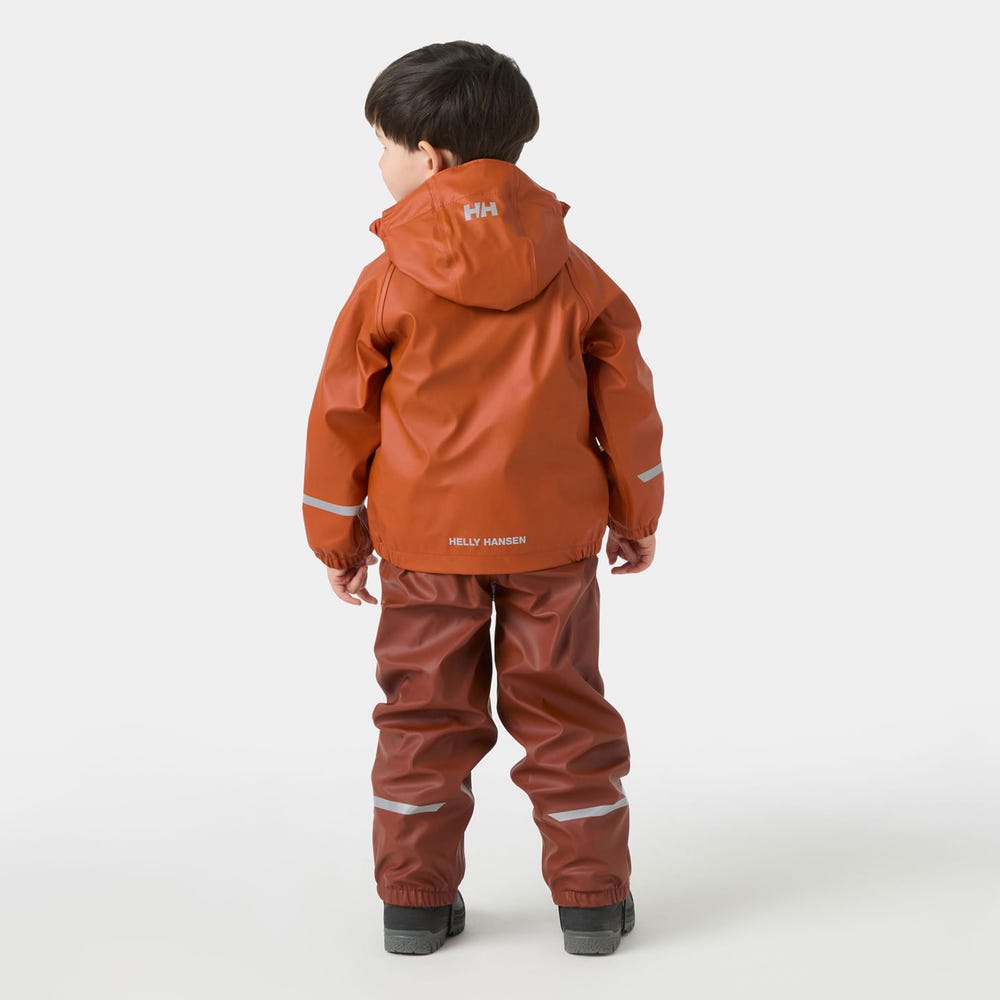 Kids' Fleece-Lined Rain Set - Cranberry