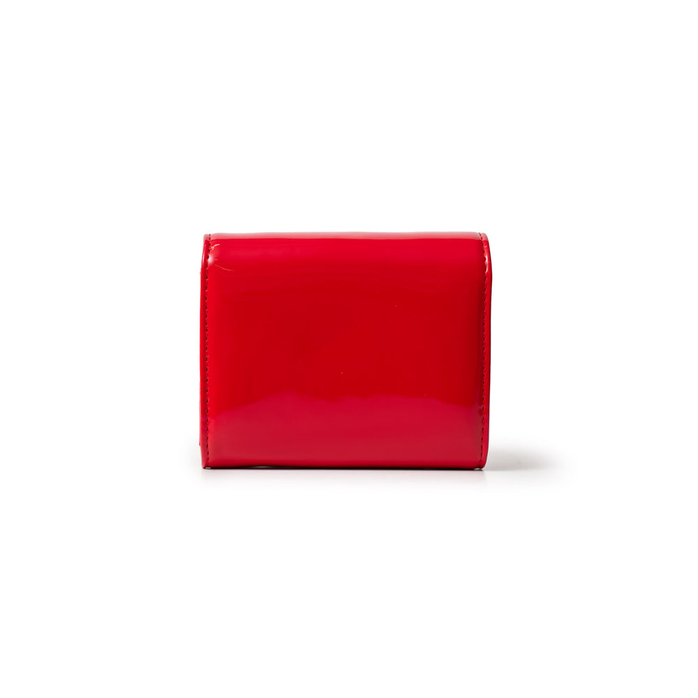 Mirrored Wallet With Chain - Red
