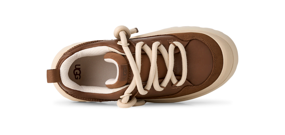 Men's Leather And Suede Sneaker - Chestnut