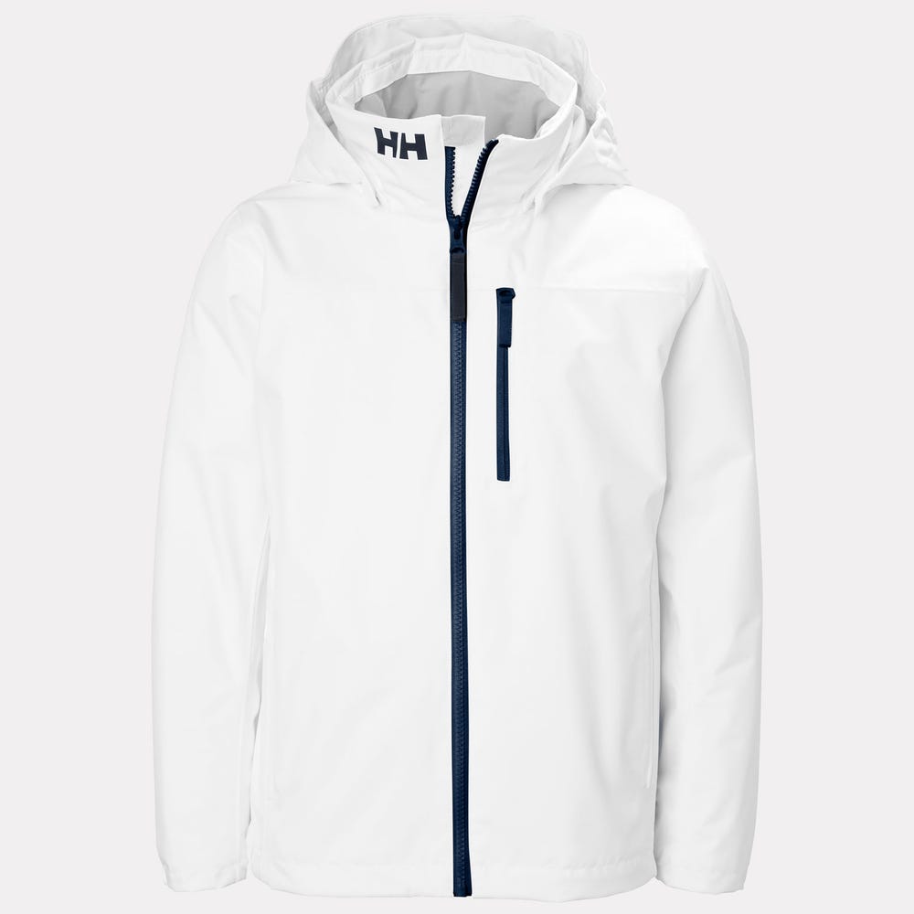 Kids' Fleece-Lined Rain Jacket - White