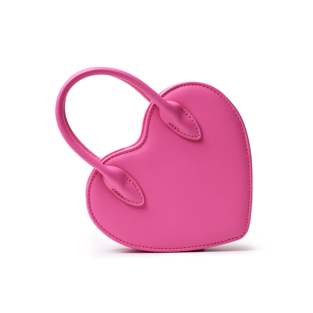 Mini Heart-Shaped Crossbody Bag - Pink