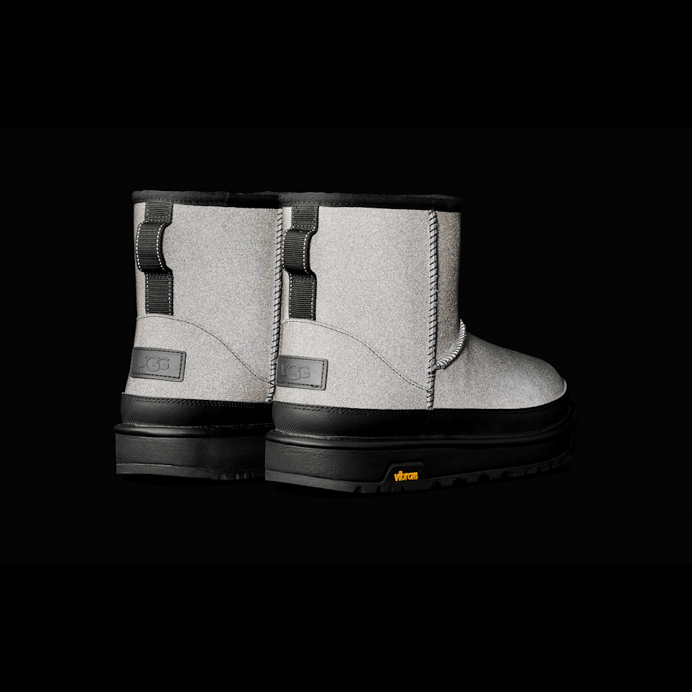 Men's Reflective Ankle Boot - Silver